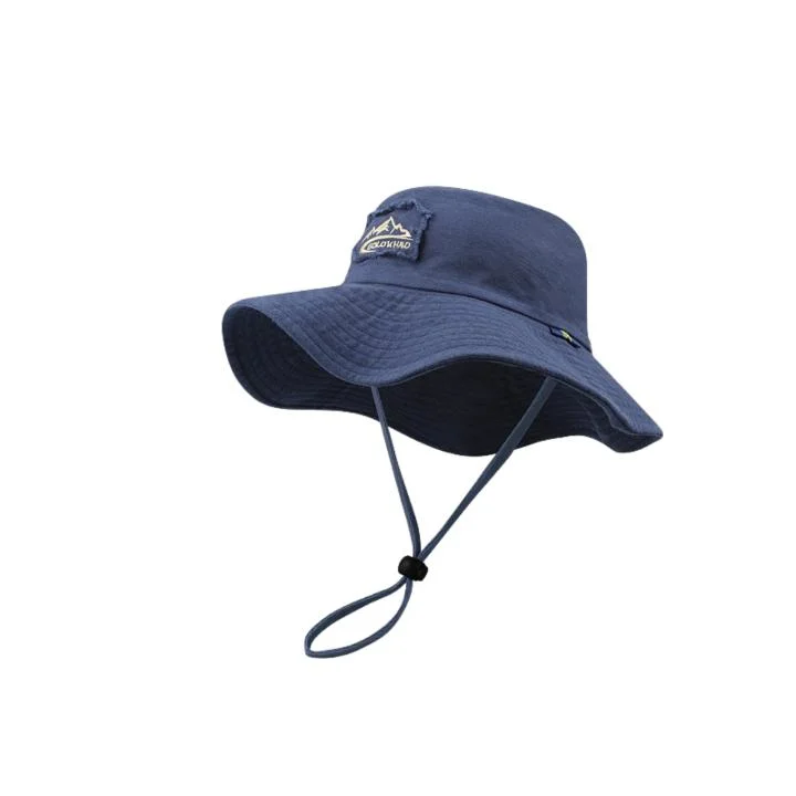 Manufacturer Custom Spring Summer Large Brim Sun Protection Climbing Hat Windproof Rope Bucket Hat Fisherman Hat