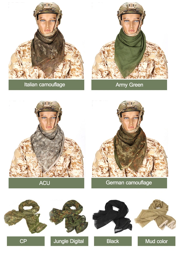 Outdoor Sports German-Camouflage Large Net Scarf Shawled Prevent Tactical Multi-Turbans