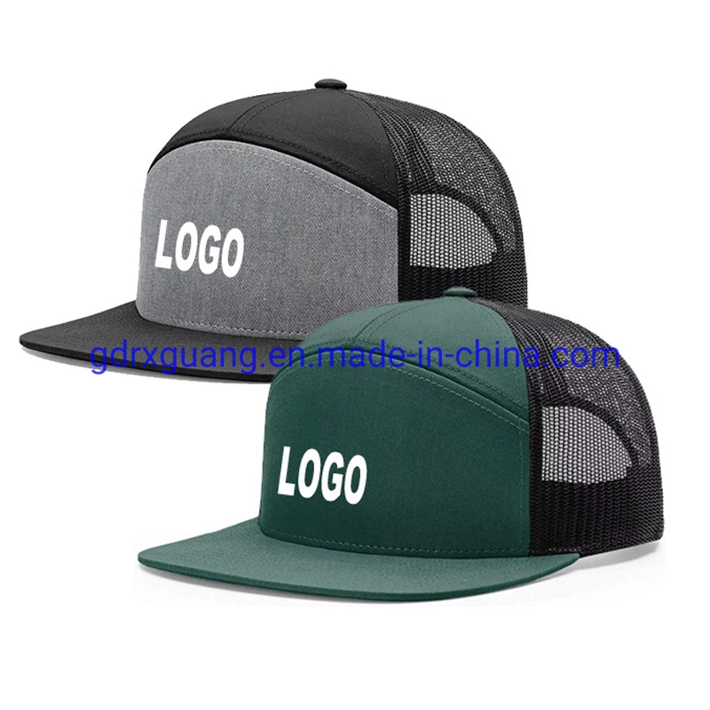 High Quality 7 Panel Fitted Hats Basketball Snapback Caps with Custom Logo