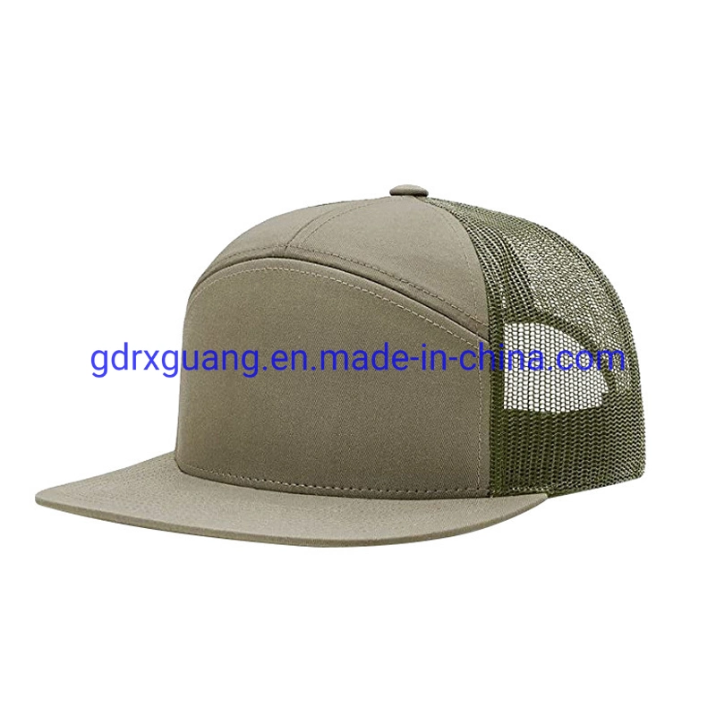 High Quality 7 Panel Fitted Hats Basketball Snapback Caps with Custom Logo