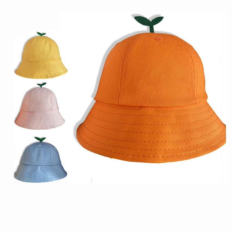 Pure Cotton Summer Fisherman Hat Single Sided Casual Advertising Basin Hat Printed Logo Solid Color Woven Bucket Hat