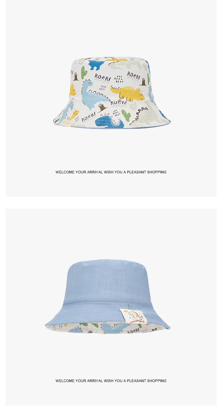 Wholesale Custom Fashion High-Quality Cotton Large Brim Children Outdoor Bucket Hat Fisherman Hat