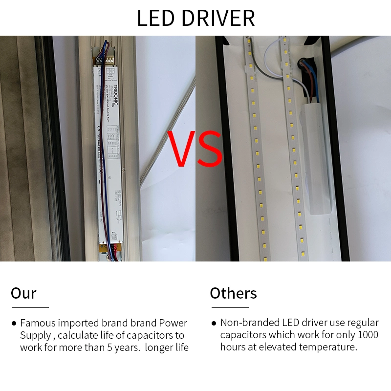 125lm/W Dali/1-10V Dimming Aluminum LED Recessed Ceiling Linear Lighting Fixture