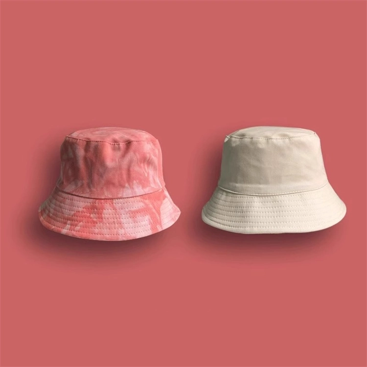 Reversible Wear Tie Dye Cotton Casual Fishman Bucket Hat Cap