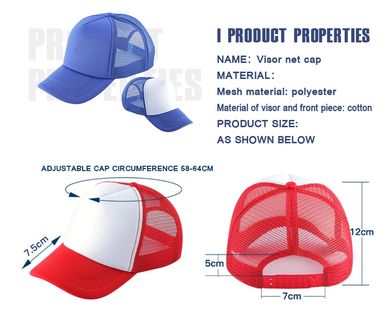 Outdoor Men Popular Sport 3D Embroidery Custom Logo Fitted Baseball Net Rope Mesh Gorros Foam Trucker Hat Cap