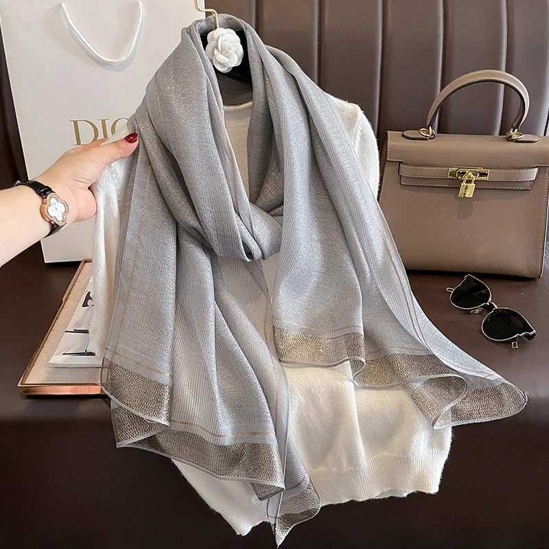 Modest Comfortable Felling Autumn Silk Cut Scarf Trend Stewardess 80*190cm Perfect