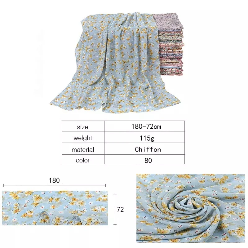 High Quality Cotton Voile Women Plain Color Cheap Scarf