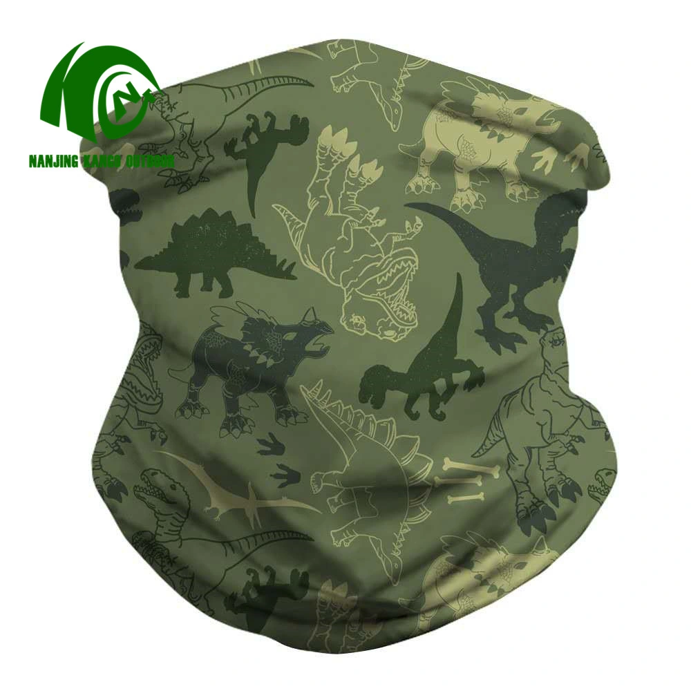 Kango Latest Custom Logo Print Neck Gaiter Kerchief Outdoor Sport Wear Head Tubular Bandana Scarf