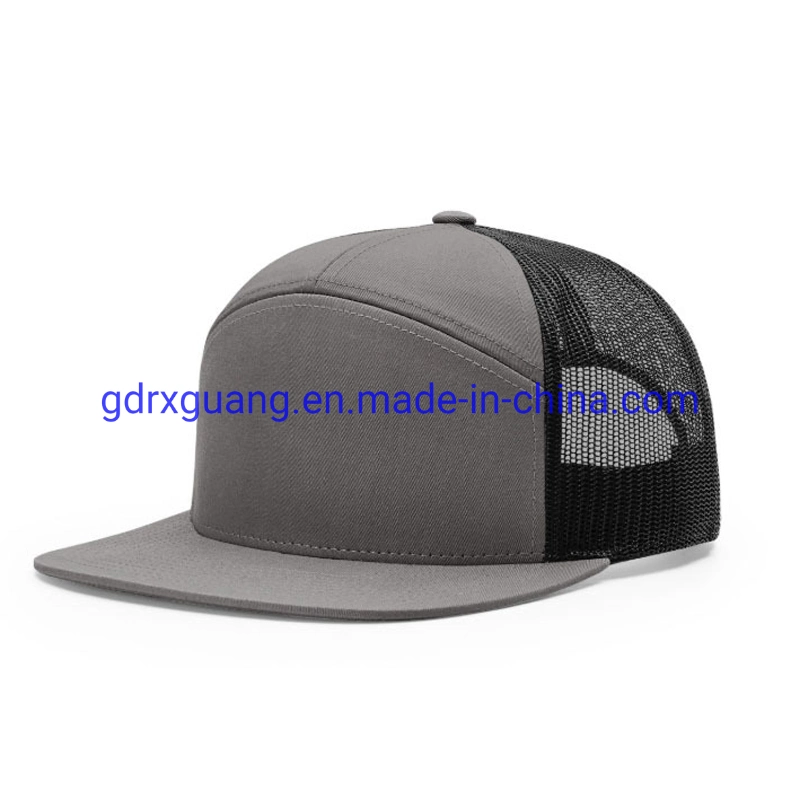 High Quality 7 Panel Fitted Hats Basketball Snapback Caps with Custom Logo