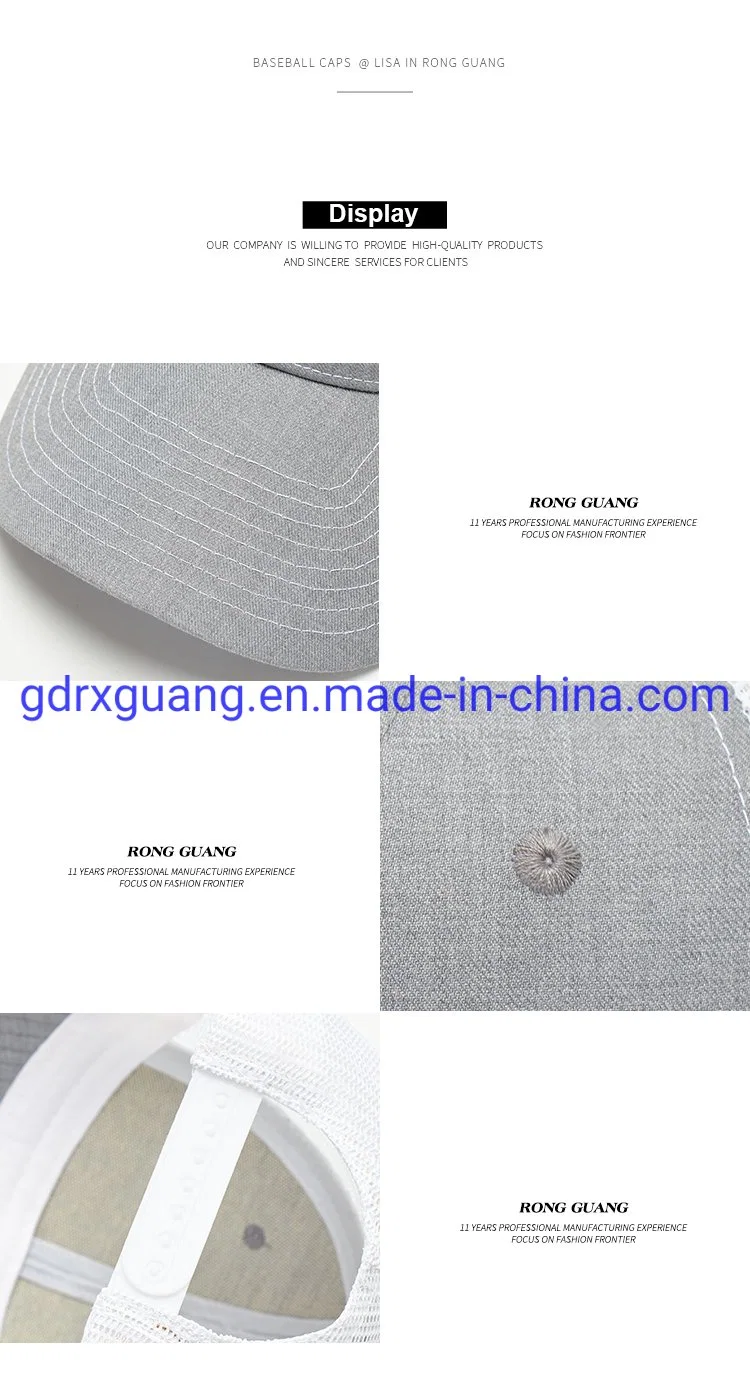 6 Panel Blank Gorras Custom Mesh Baseball Caps Trucker Hat