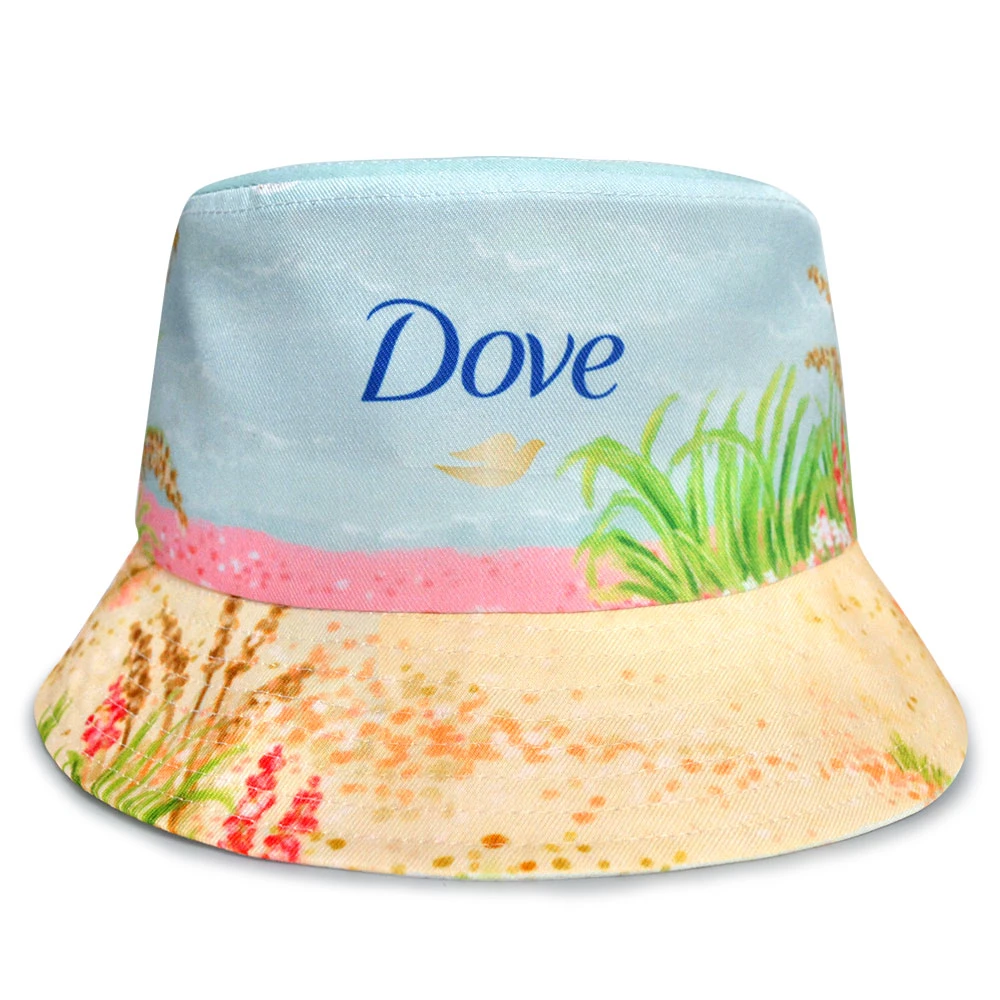 Custom Polyester Sublimation Bucket Hat String Bucket Hat