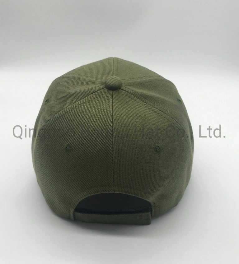 100% Polyester Blank Baseball Caps Sports Hats with Velcro Back