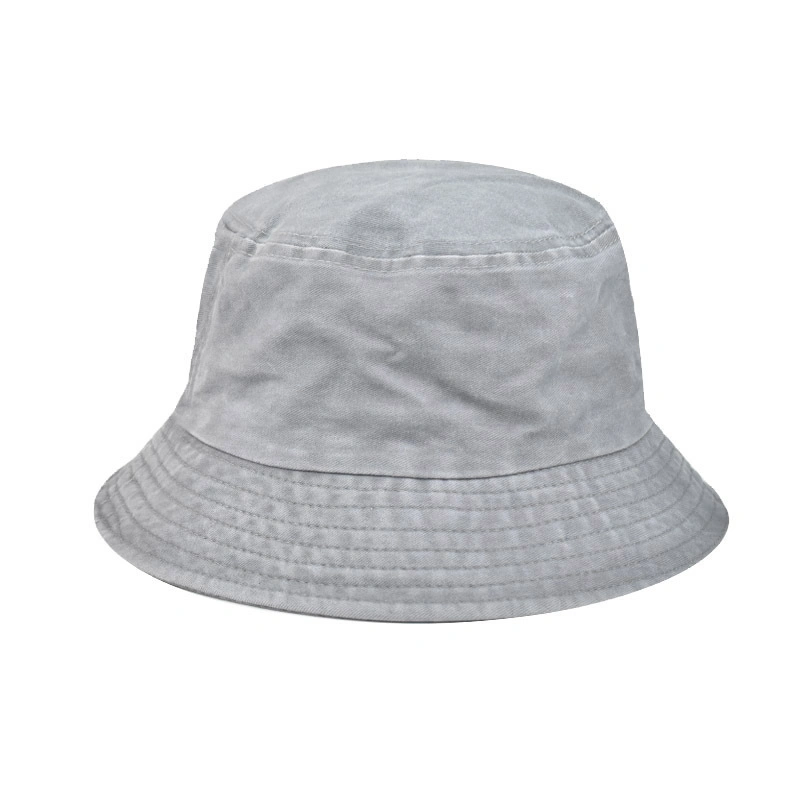 Sun Hat Men and Women&prime;s Casual Fashion Embroidered Cap Washed Cowboy Fisherman&prime;s Hat Bucket Hat