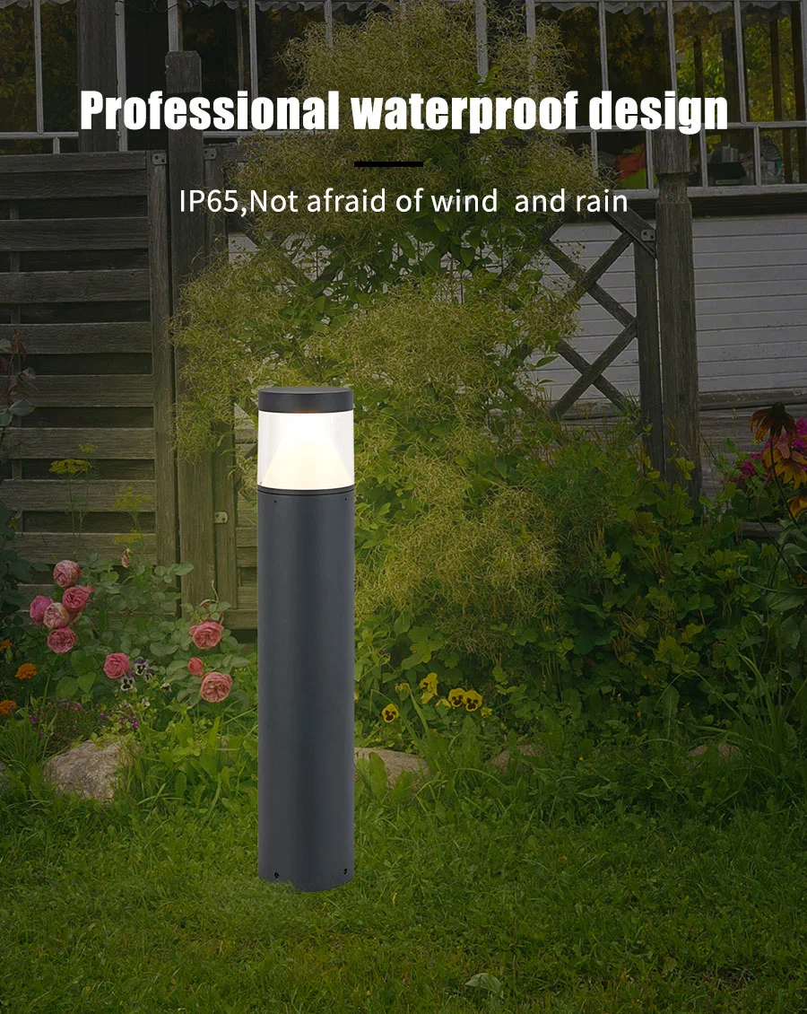 Modern LED Lawn Lamp Outdoor Light Fixture with Convenient Plug in