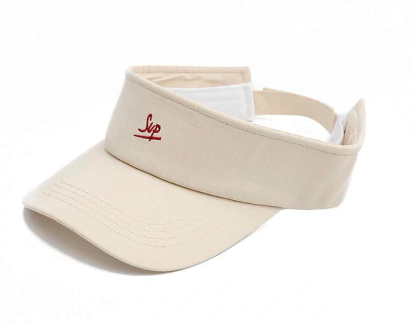 Hot Sale Big Curve Brim Custom Plain Cotton Sun Visor Cap