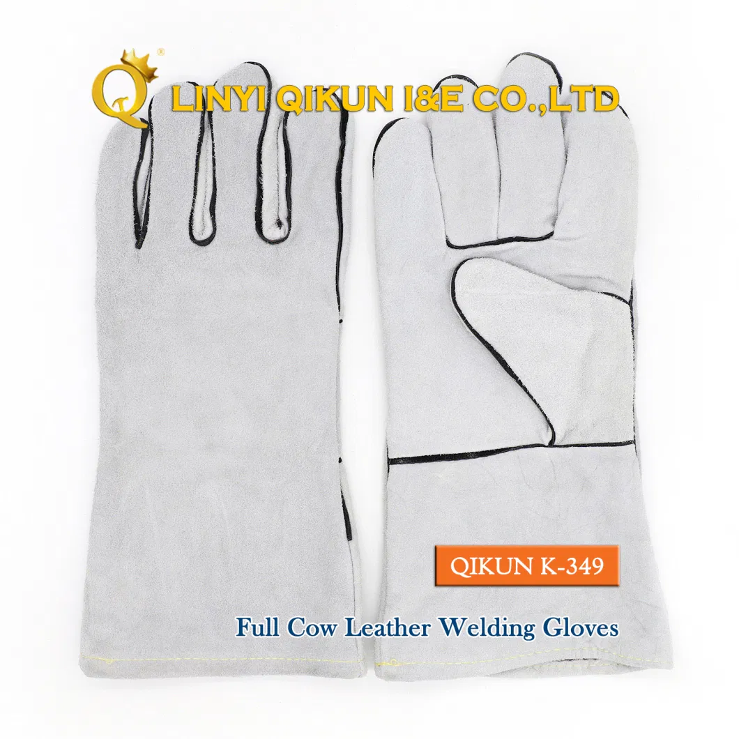 K-347 Full Cow Leather Working Safety Labor Protect Industrial Welding Gloves