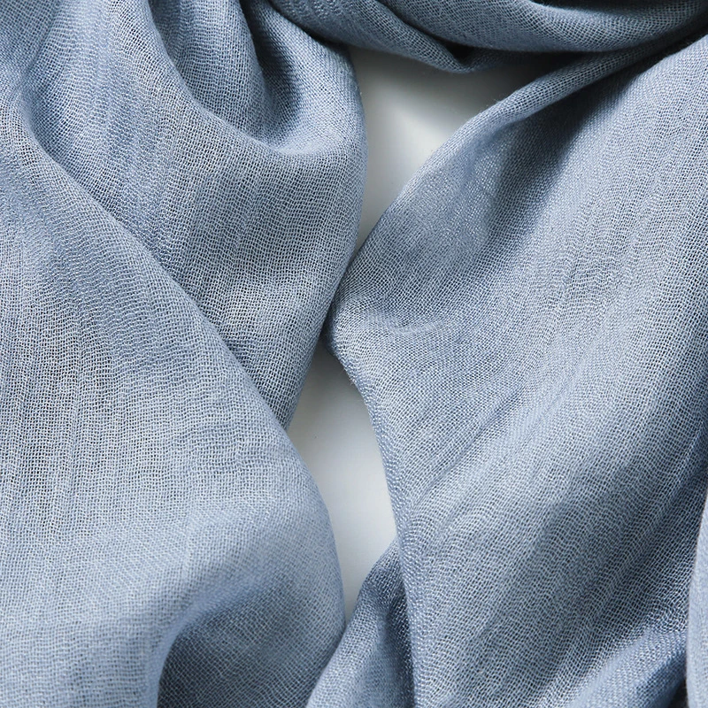 Solid Color Elegant Simple Style Versatile Multi-Color Cotton and Linen Lady Scarf