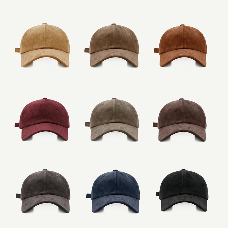 Custom Suede 6 Panel Baseball Cap Plain Sport Cap Fashion Blank Cap/Hats Caps