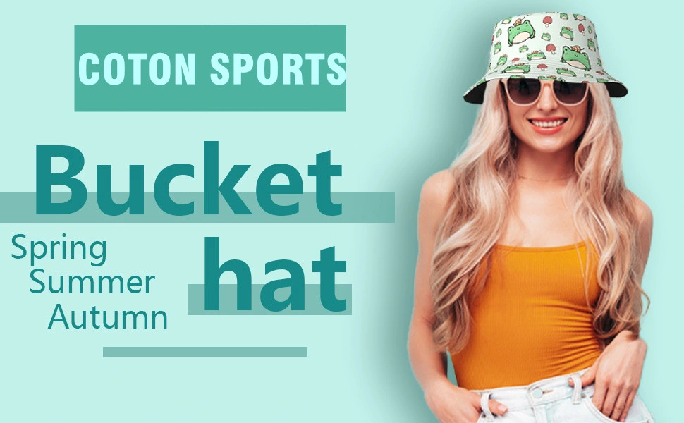 Fashion Designer Holiday Beach Bucket Hat Custom Logo Double-Faced Unisex Adult Popular Fisherman Hat