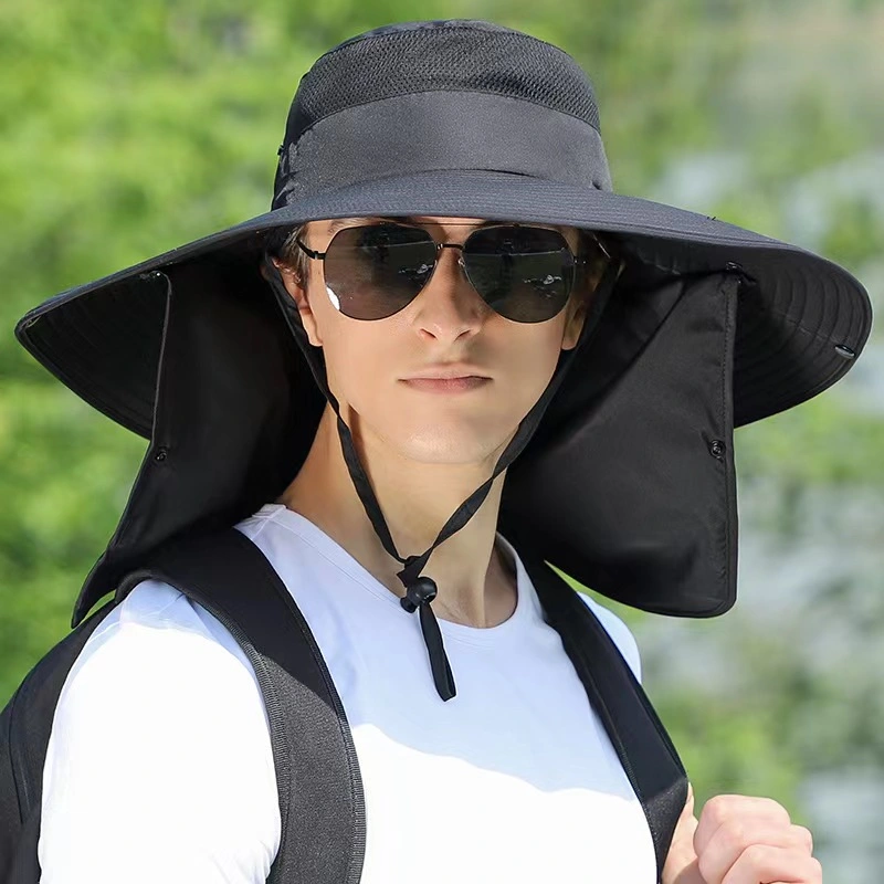 Outdoor Protection Sun Hats Fishing Bucket Hat with Face and Neck Cover for Men