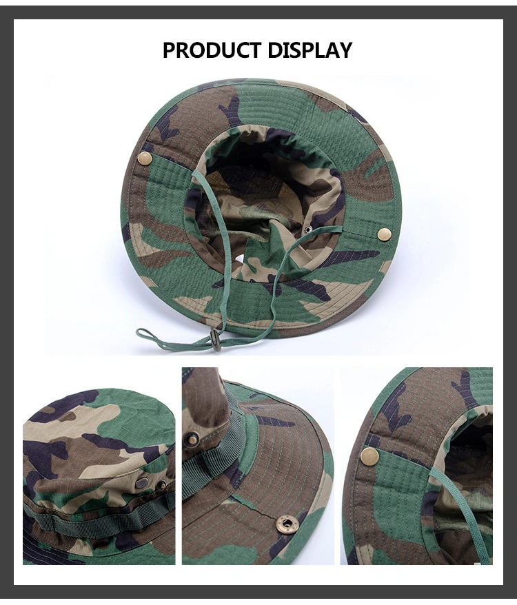 Wholesale Men Combat Sun Tactical Hunting Woodland Camouflage Bonnie Hat