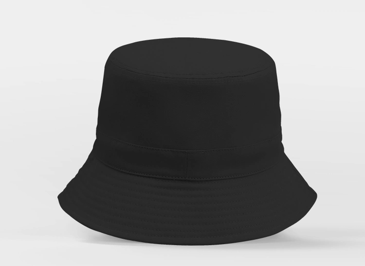 Custom Logo Black 100% Cotton Fisherman Bucket Hat for Women Men