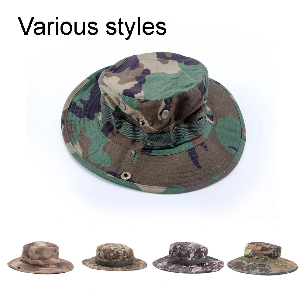 Wholesale Men Combat Sun Tactical Hunting Woodland Camouflage Bonnie Hat