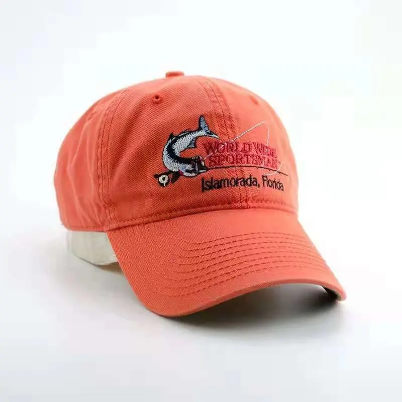 Baseball Cap with Embroidery for Fishing Cotton 6 Panel Customized Fashion Sports Promotion Hat