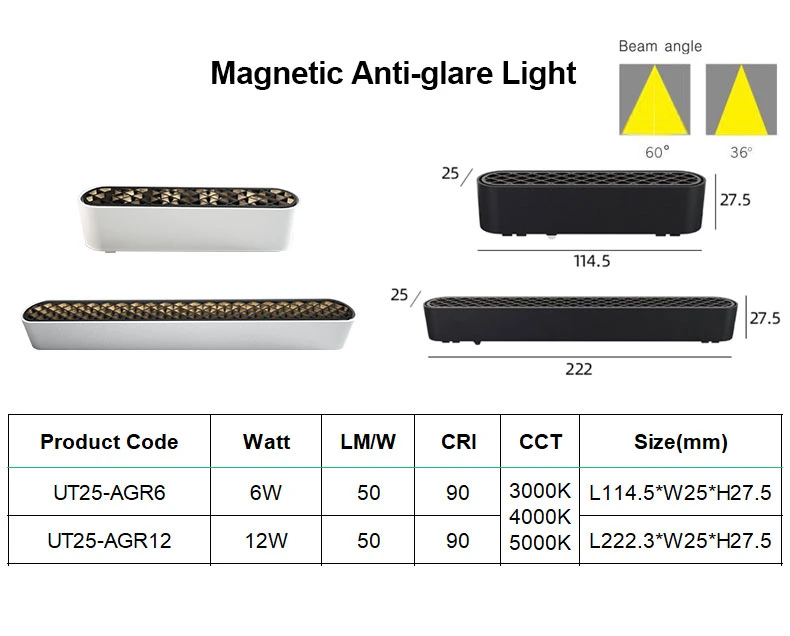 Interior LED Magnetic Spot Light COB Lighting Fixture