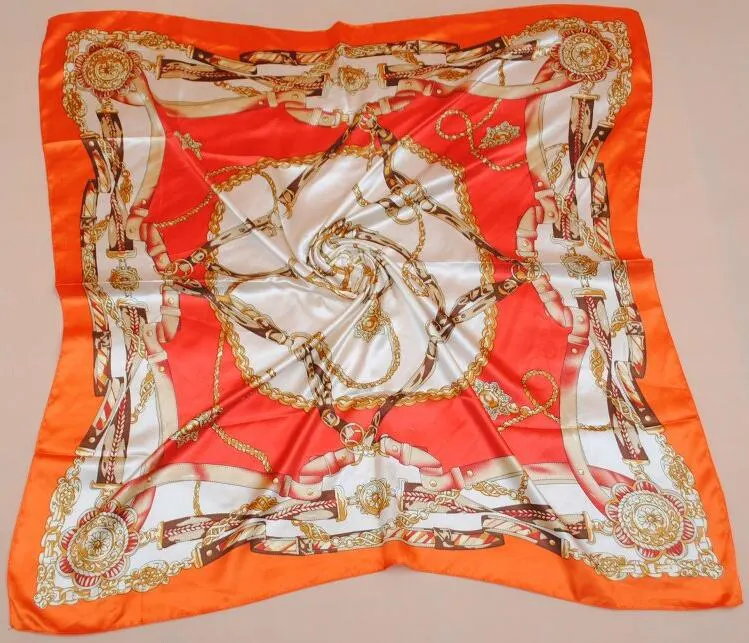 New Bohemian Chain Fashion Satin Large Square Scarf Spring Autumns Scarf