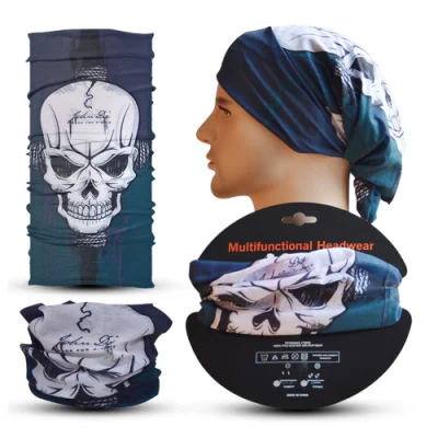 Tessuto moda tubo di cotone rivestimento facciale tubolare copri-cuffia Scarf Halloween Bandana riutilizzabile a tema Festival con filtro