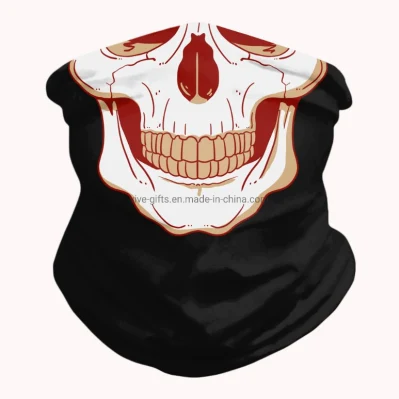 Bandana tubolare della mascherina della visiera del tubo del motociclo del cranio della sciarpa della testa su ordinazione senza giunte multifunzionale del collo