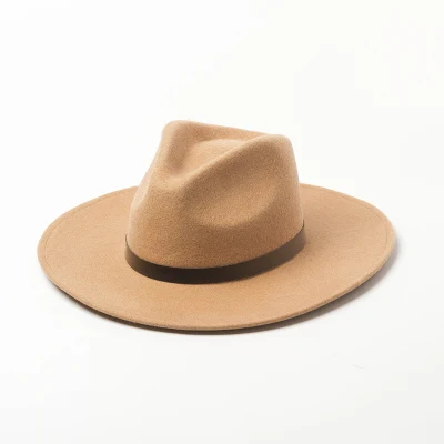 Feltrino di poliestere di lana di moda Fedora Hat