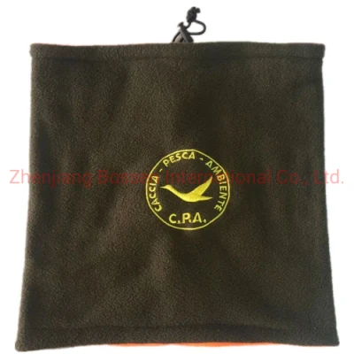 Maschera facciale con tubo in fibra di nylon in fibra di ricamo personalizzata con logo OEM Inverno Snowboard Sci Black Neck Warmerer
