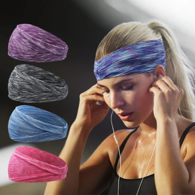 Prezzo di fabbrica fascia elastica Sport Turban fascia da testa, fascia da fazzoletto su misura per yoga Pilates Fitness Running Bandana fascia