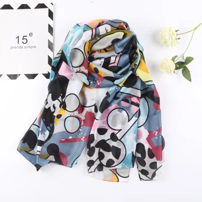 Sciarpa in seta colorata 80X180cm Sciarpe in seta Hijab Sciarpa lunga