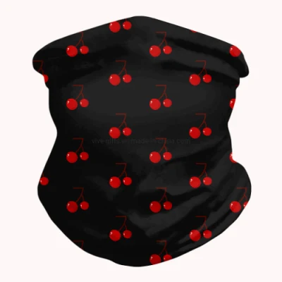 Bandana multifunzionale riciclato su ordinazione dello scaldino del collo del tessuto della matrice per serigrafia di marchio delle visiere della sciarpa mezza della mascherina