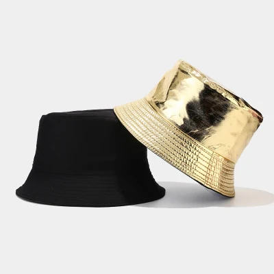 Secchio per pescatore all&prime;ingrosso in pelle PU impermeabile e colore caramello Riversible Cappelli