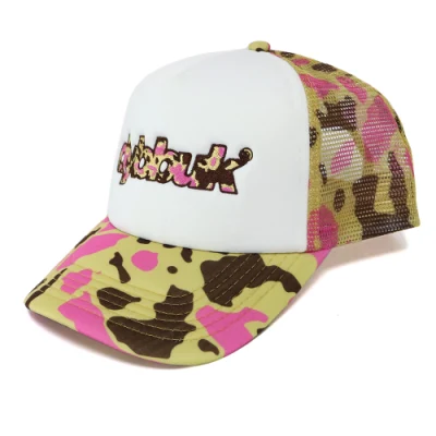 Produttore Custom High ricamati Trucker Caps 5 pannello di stampa schiuma Cappelli da baseball