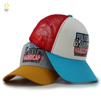 Personalizza il tuo 3D Embroidery Design 5 Panel Fosed Baseball Cappuccio in schiuma a rete 3 cappuccio Trucker