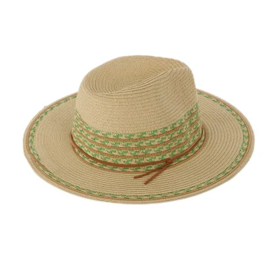 Parasole Luxury Beach pieghevole, copriletti in paglia Panama per Donna Signora