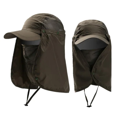 Protezione del viso protezione UV protezione solare Shading da pesca cappello da montagna Cappellino di protezione solare ad asciugatura rapida impermeabile