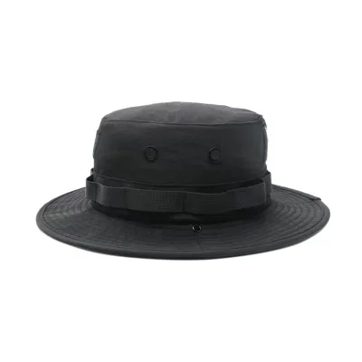 Berretto impermeabile Boonie esterno ventilato di alta qualità, toppa in gomma personalizzata Cappello a cucchiaio con corda rimovibile