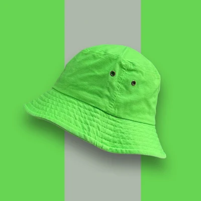 Cappello a secchiello pieghevole in cotone con cappello lavato OEM bianco personalizzato Cappelli benna
