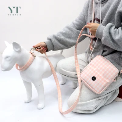Nuovi prodotti per animali domestici Design personalizzato Borse da passeggio per cani con Colletto per cani coordinato Leash Bow Tie e Bandana Set Neoprene Giubbotto per imbracatura reversibile a denti