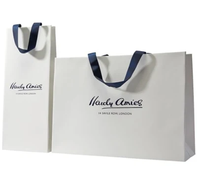 Borsa per la spesa in abbigliamento/abbigliamento/regalo da donna riciclata bianca/marrone/nero/verde/Art/Kraft/carta patinata
