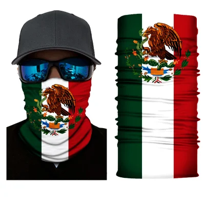 Bandana senza giunte stampato su ordinazione respirabile del fronte di sport esterno del coperchio della mascherina del collo del tubo multifunzionale della guaina
