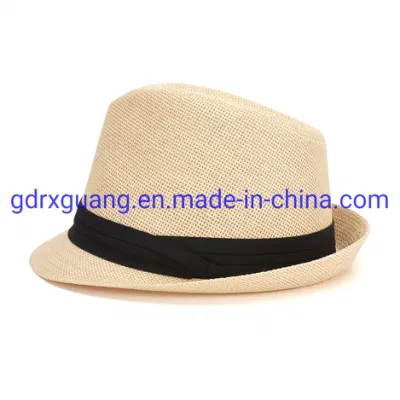 Outdoor ampio brim Estate traspirante floppy personalizzato Fedora Straw Cappelli