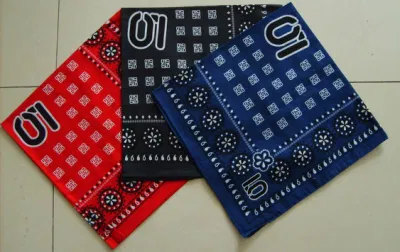 Bandana per stampa reattiva quadrata in cotone personalizzata