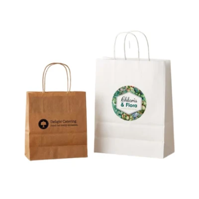 Borse di shopping natalizie esistenti Borse di carta in Stock Stampa personalizzata Sacchetti per imballaggio promozionale